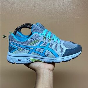 ASICS Gel Venture 7 “Gray Blue Volt” Trail Running Sneakers